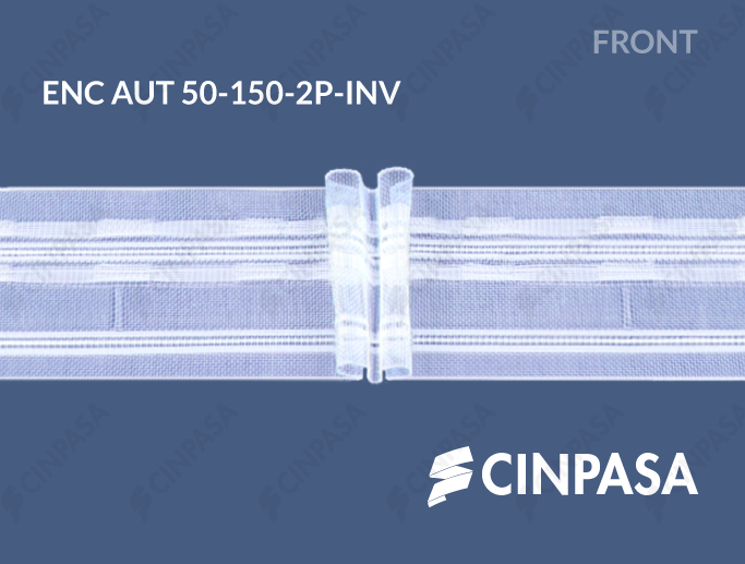  Transparent automatic pinch pleat tape 2 straight pleats 